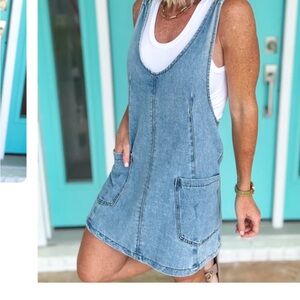 Denim Sleeveless Mini Dress
